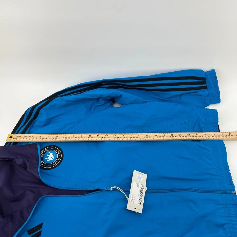 Adidas‎ Charlotte Football Club Reversible Jacket Mens L Blue Purple Soccer New